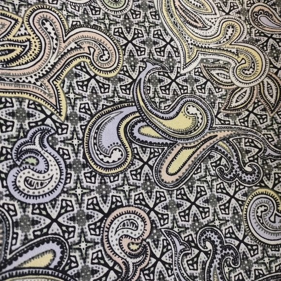 Calvin Klein Women's Multicolor Paisley Print Button Up Shirt Top Blouse Sz L - Picture 6 of 7